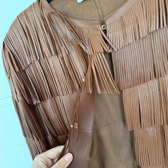 Prada 2000 Fall Leather Fringe Jacket - Picture 4 of 9